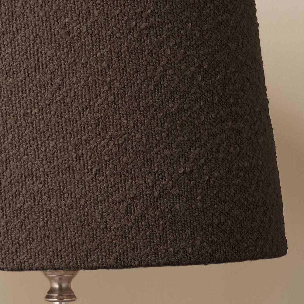 Eleonore Mocha Brown Boucle Tapered Lampshade