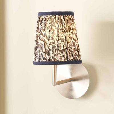Gisella Blue Floral Cotton Mushroom Pleat Empire Lampshade