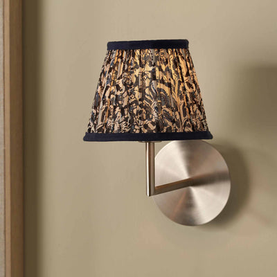 Gisella Blue Floral Cotton Mushroom Pleat Empire Lampshade