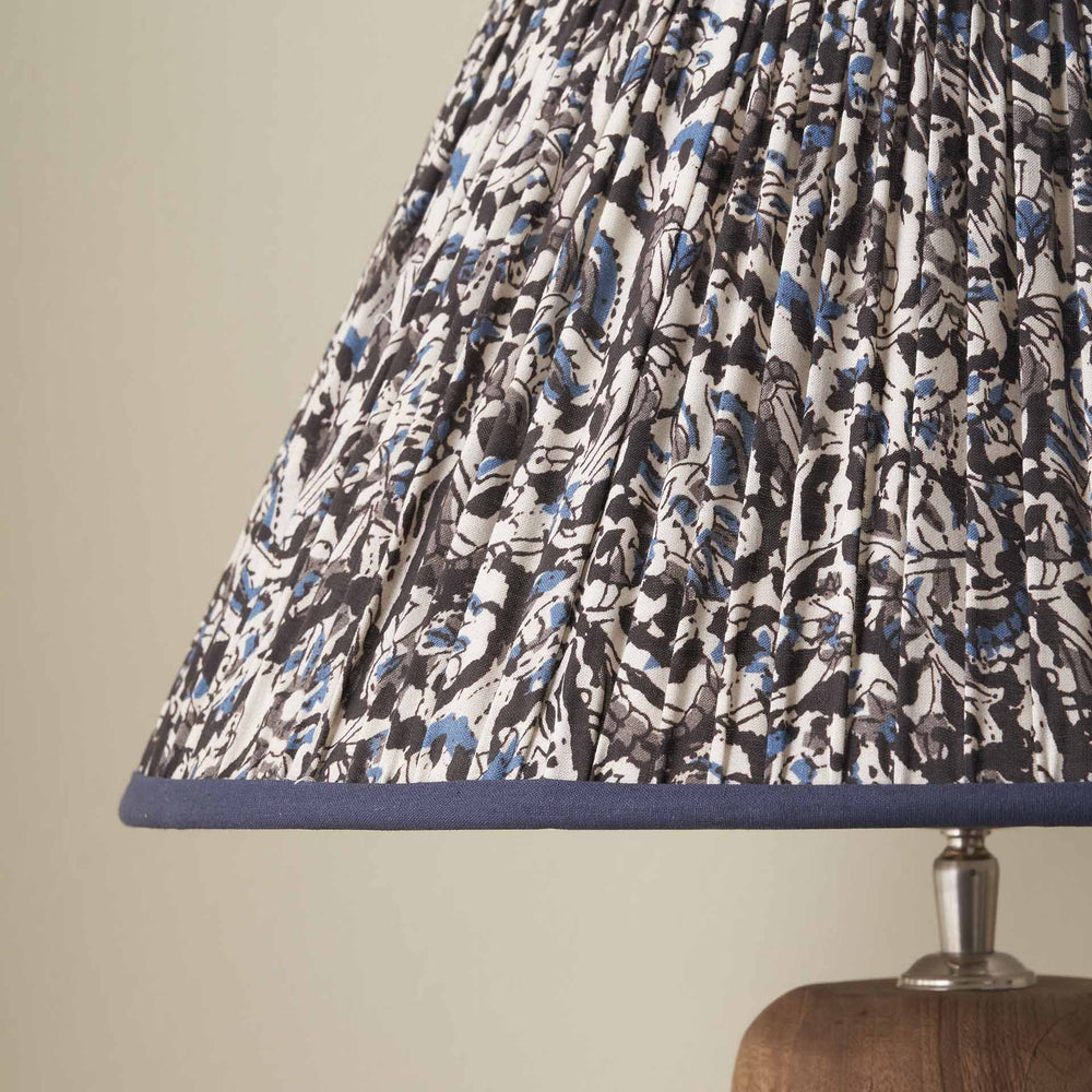 Gisella Blue Floral Cotton Mushroom Pleat Empire Lampshade