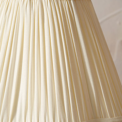 Maressa Cream Cotton Mushroom Pleat Scalloped Tapered Lampshade