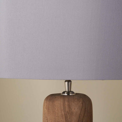Aubree Steel Grey Silk Mix Oval Lampshade