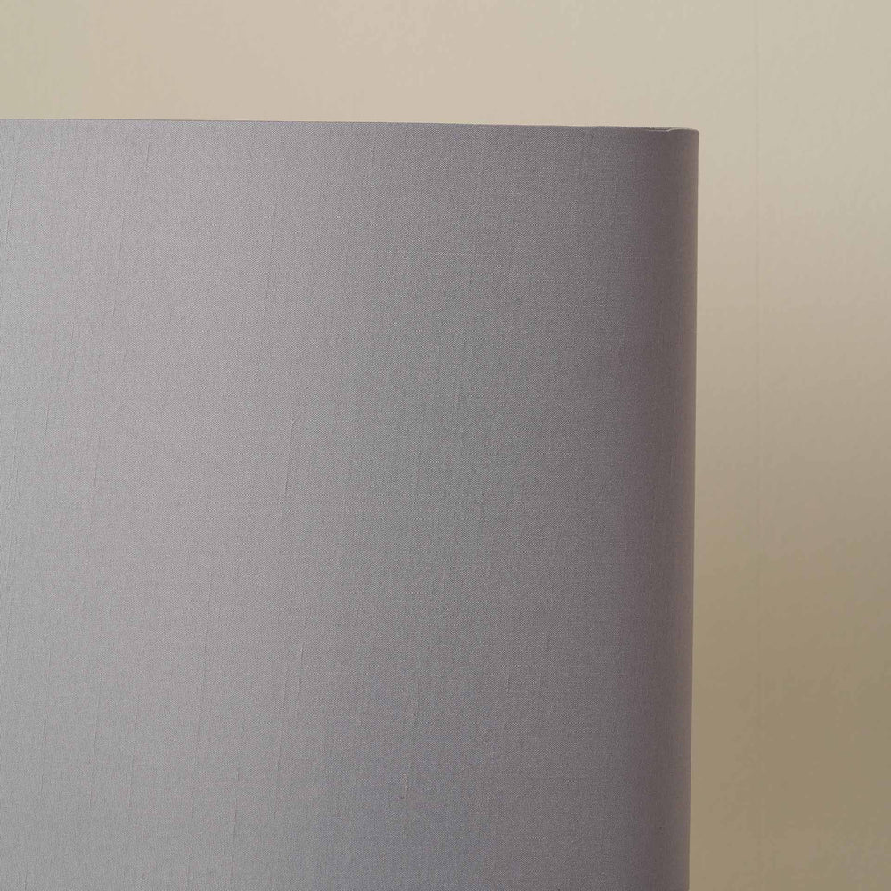 Aubree Steel Grey Silk Mix Oval Lampshade