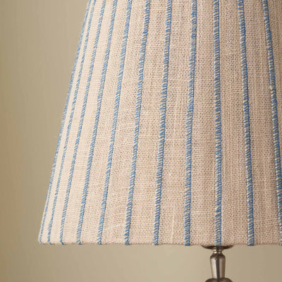 Callie Natural Jute and Blue Stitched Ribbon Lampshade