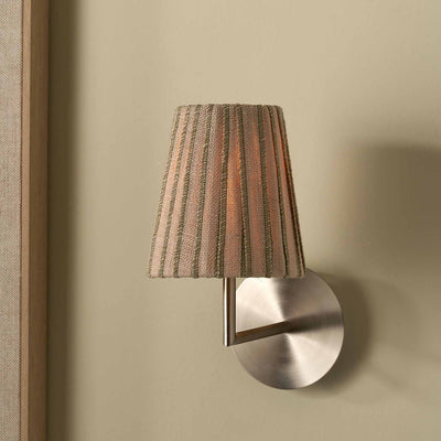 Callie Natural Jute and Olive Stitched Ribbon Lampshade