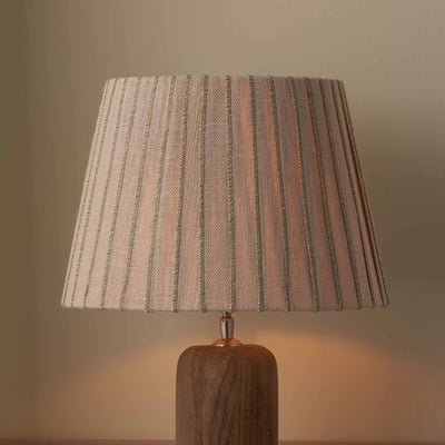 Callie Natural Jute and Olive Stitched Ribbon Lampshade