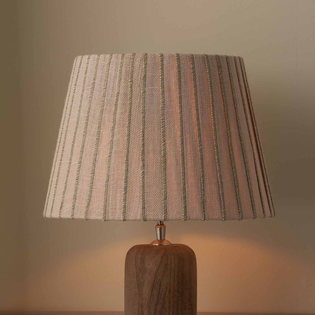 Callie Natural Jute and Olive Stitched Ribbon Lampshade