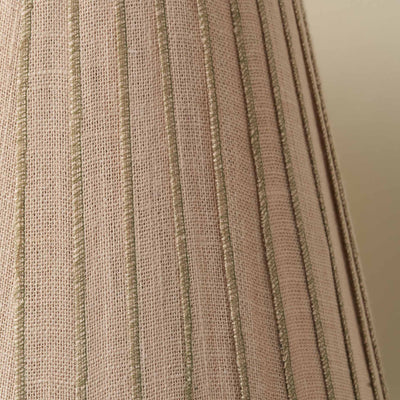 Callie Natural Jute and Olive Stitched Ribbon Lampshade