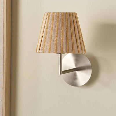 Callie Natural Jute and Yellow Stitched Ribbon Lampshade