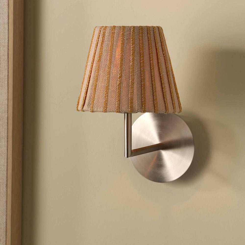 Callie Natural Jute and Yellow Stitched Ribbon Lampshade