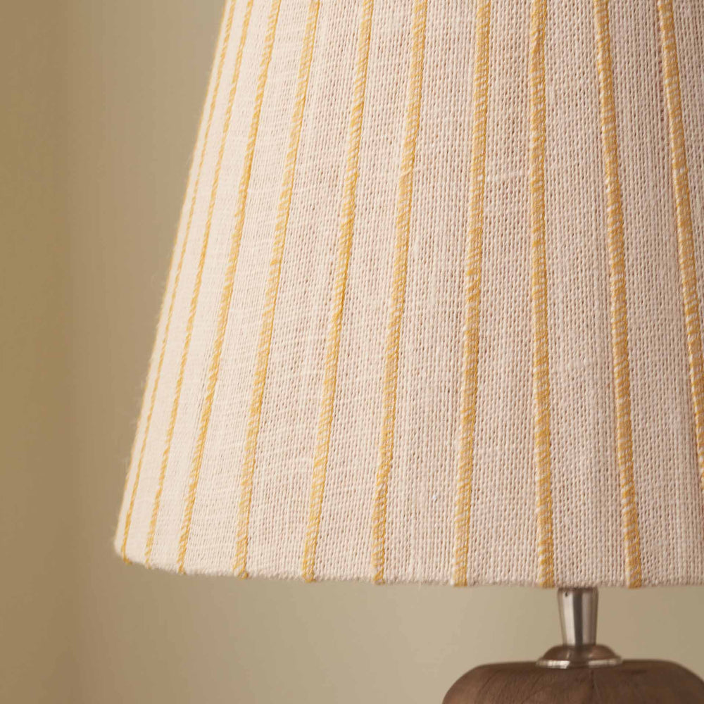 Callie Natural Jute and Yellow Stitched Ribbon Lampshade