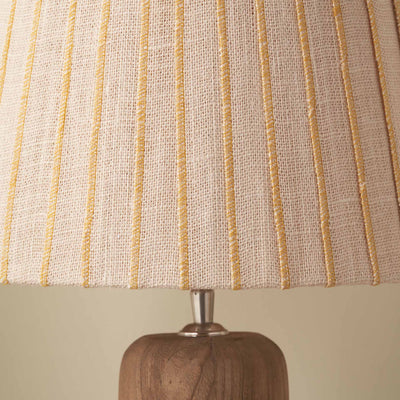 Callie Natural Jute and Yellow Stitched Ribbon Lampshade