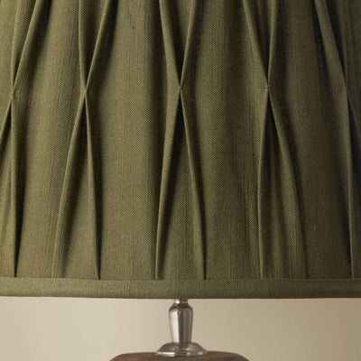 Jani Olive Cotton Pinch Pleat Tapered Lampshade
