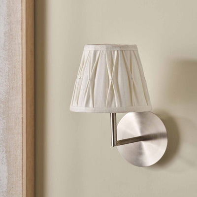 Jani White Linen Cotton Pinch Pleat Tapered Lampshade