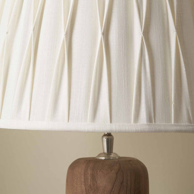 Jani White Linen Cotton Pinch Pleat Tapered Lampshade