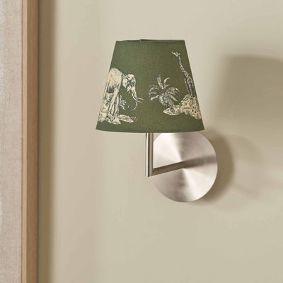 Zola Green Cotton Safari Tapered Lampshade