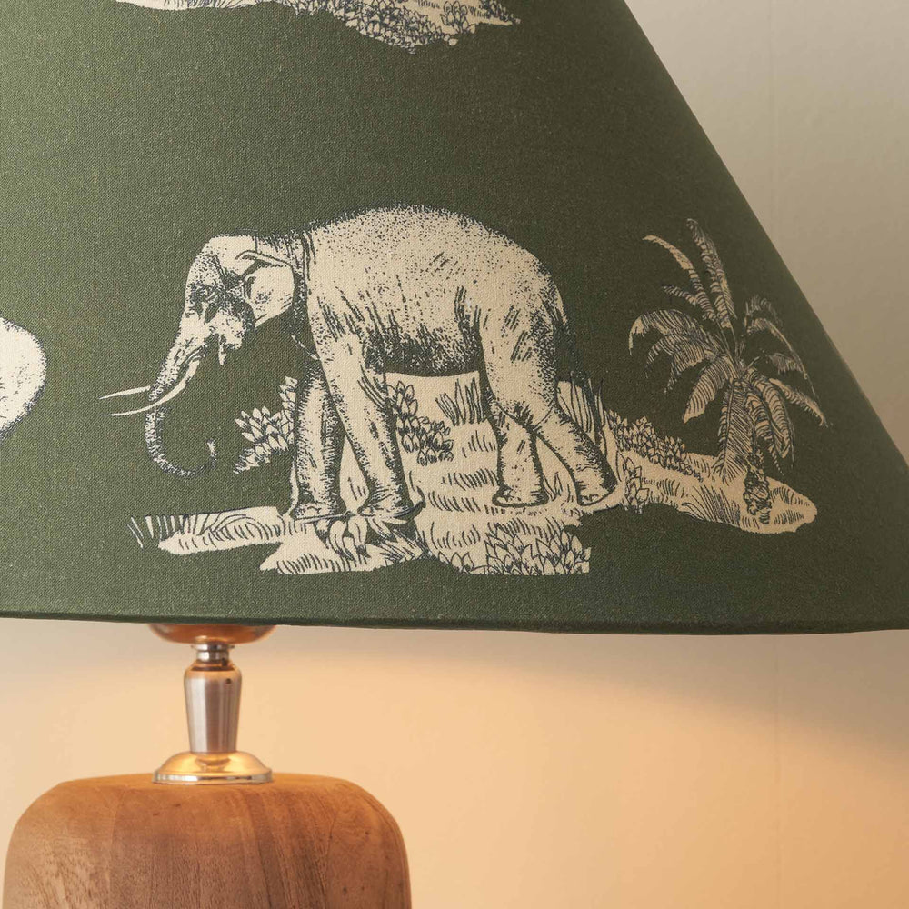 Zola Green Cotton Safari Tapered Lampshade