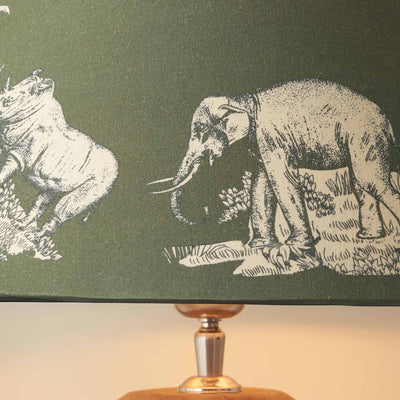 Zola Green Cotton Safari Tapered Lampshade