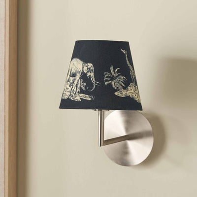 Zola Inky Blue Cotton Safari Tapered Lampshade