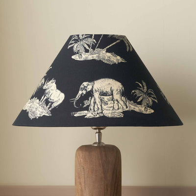 Zola Inky Blue Cotton Safari Tapered Lampshade