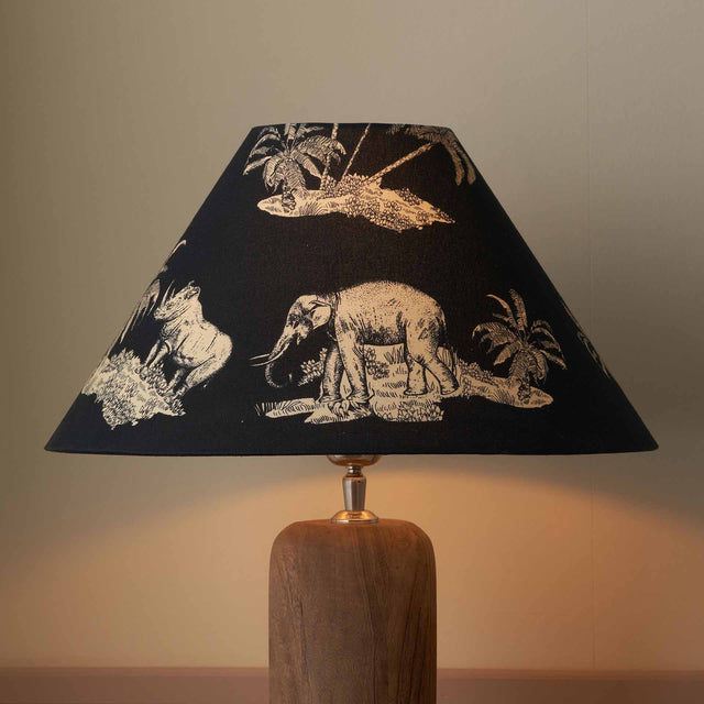 Zola Inky Blue Cotton Safari Tapered Lampshade