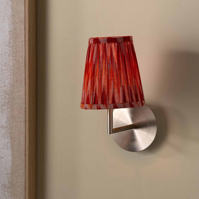 Adana Pink and Orange Cotton Patterned Mushroom Pleat Lampshade