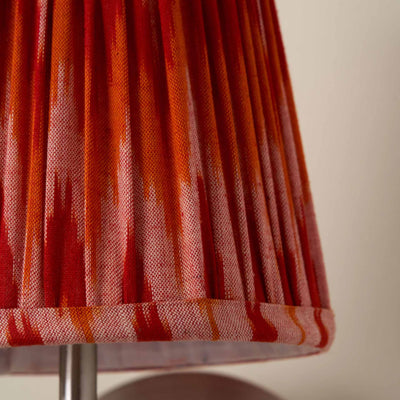 Adana Pink and Orange Cotton Patterned Mushroom Pleat Lampshade