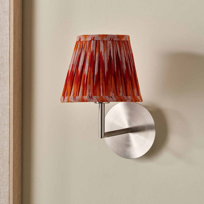 Adana Pink and Orange Cotton Patterned Mushroom Pleat Lampshade