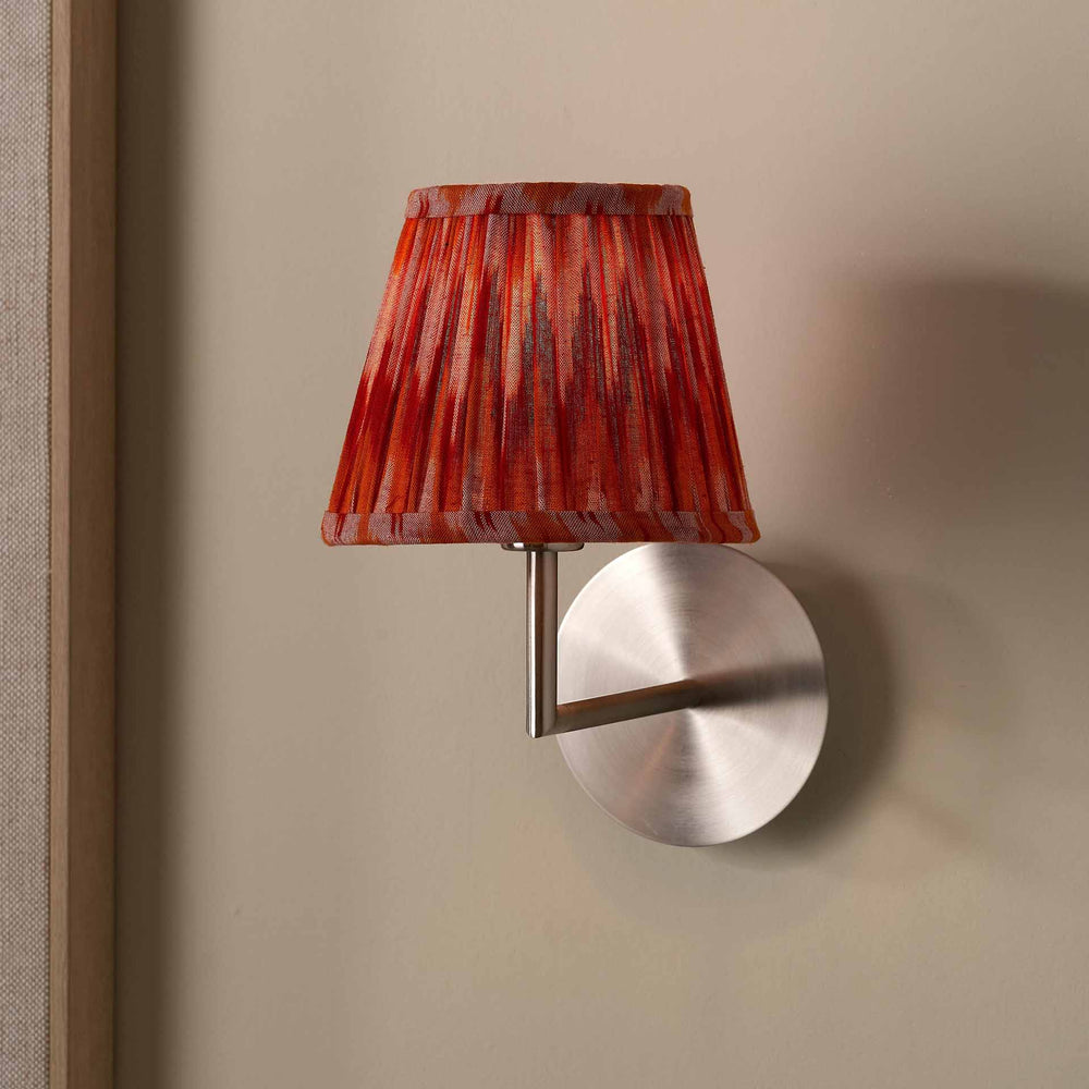 Adana Pink and Orange Cotton Patterned Mushroom Pleat Lampshade
