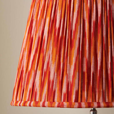 Adana Pink and Orange Cotton Patterned Mushroom Pleat Lampshade