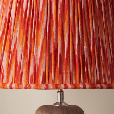 Adana Pink and Orange Cotton Patterned Mushroom Pleat Lampshade