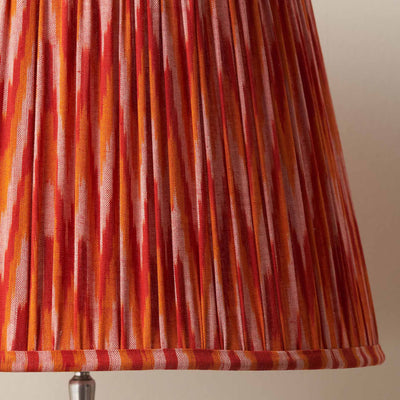 Adana Pink and Orange Cotton Patterned Mushroom Pleat Lampshade