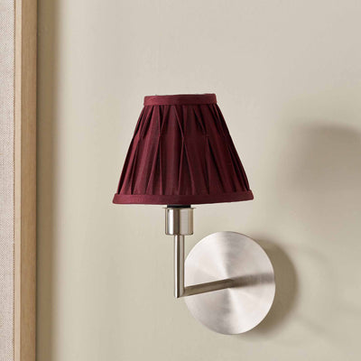 Vivian Mulberry Silk Mix Pinch Pleat Tapered Lampshade