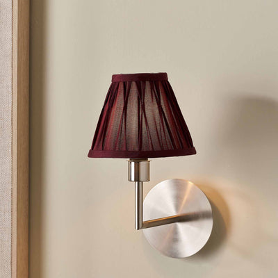 Vivian Mulberry Silk Mix Pinch Pleat Tapered Lampshade
