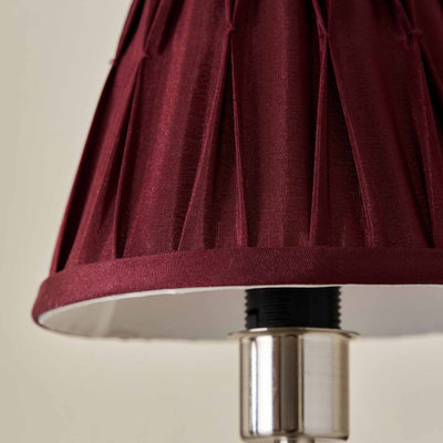 Vivian Mulberry Silk Mix Pinch Pleat Tapered Lampshade