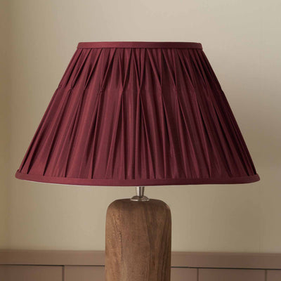 Vivian Mulberry Silk Mix Pinch Pleat Tapered Lampshade