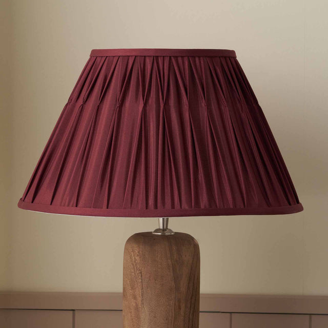 Vivian Mulberry Silk Mix Pinch Pleat Tapered Lampshade