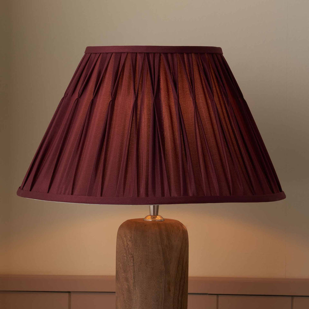 Vivian Mulberry Silk Mix Pinch Pleat Tapered Lampshade