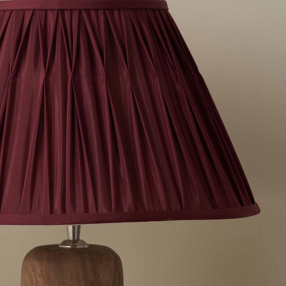 Vivian Mulberry Silk Mix Pinch Pleat Tapered Lampshade