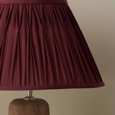 Vivian Mulberry Silk Mix Pinch Pleat Tapered Lampshade