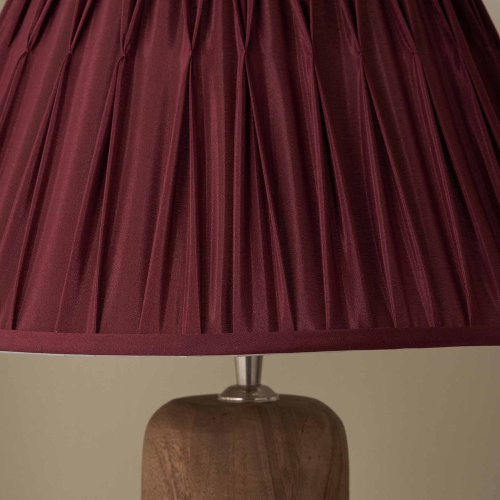 Vivian Mulberry Silk Mix Pinch Pleat Tapered Lampshade