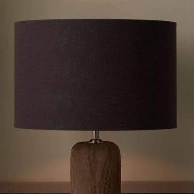 Basilan Chocolate Self Lined Linen Cylinder Lampshade