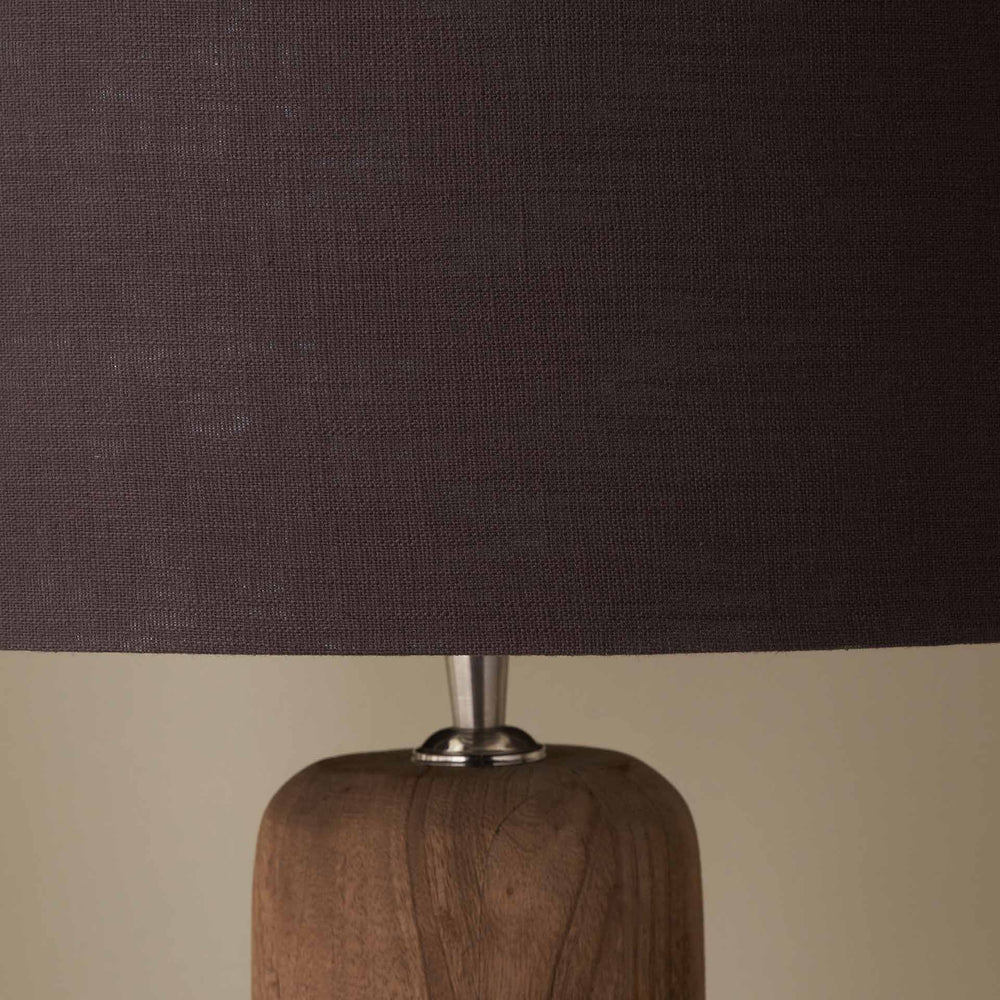Basilan Chocolate Self Lined Linen Cylinder Lampshade