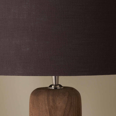 Basilan Chocolate Self Lined Linen Cylinder Lampshade