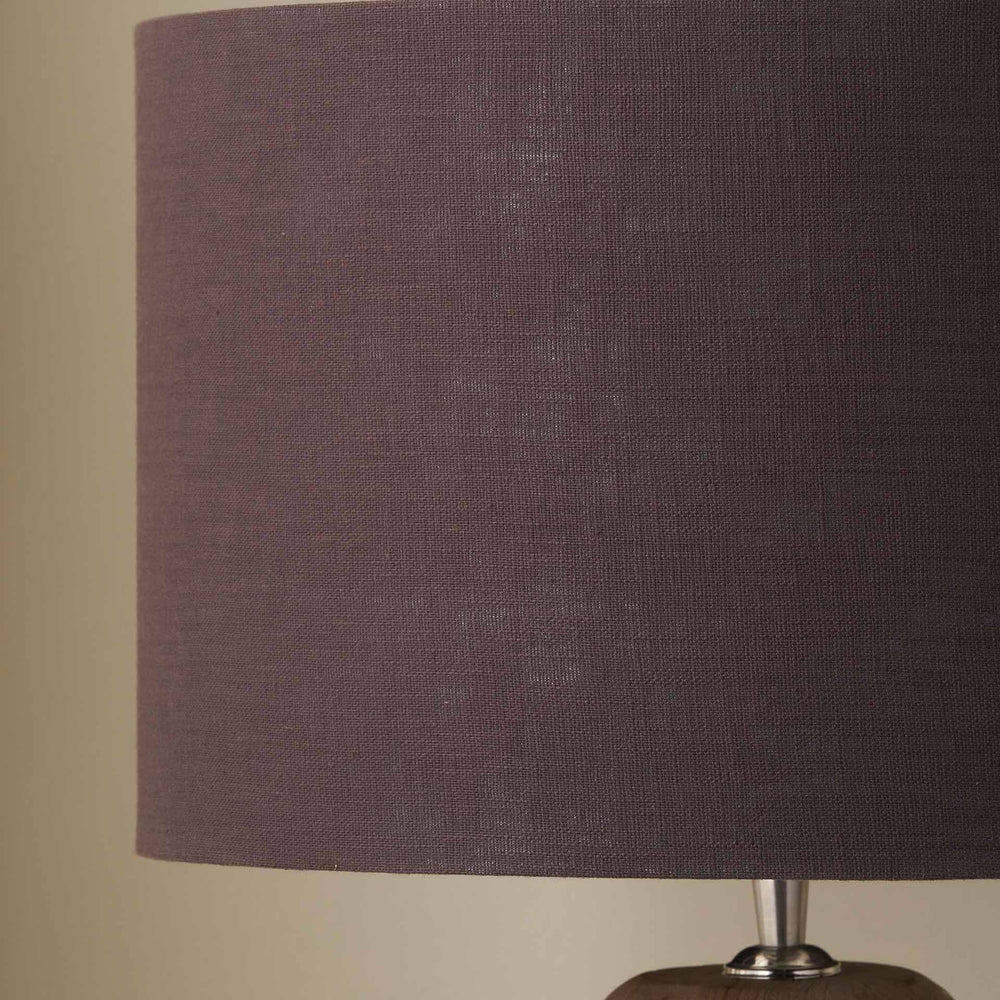 Basilan Chocolate Self Lined Linen Cylinder Lampshade