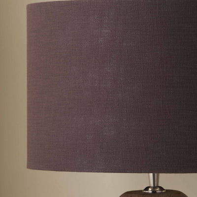 Basilan Chocolate Self Lined Linen Cylinder Lampshade