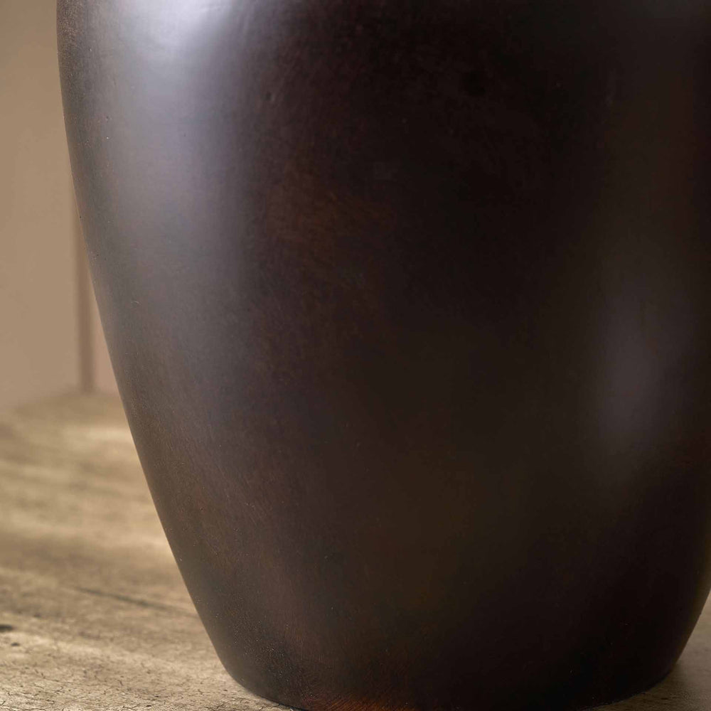 Sable Black Brown Glazed Ceramic Table Lamp