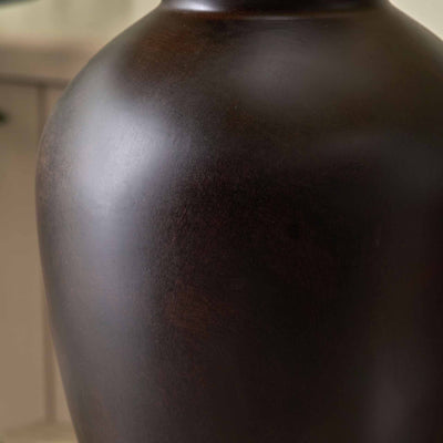 Sable Black Brown Glazed Ceramic Table Lamp