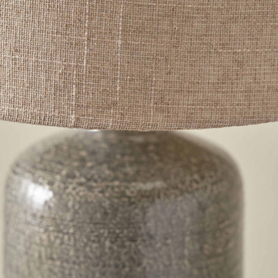 Annecy Slate Grey Textured Ceramic Table Lamp