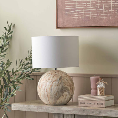 Onyx Natural Large Stone Effect Ceramic Table Lamp